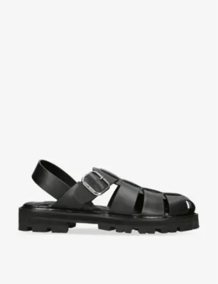 KURT GEIGER LONDON Ollie leather fisherman sandals in BLACK – Mens | Sandals | Formal sandals