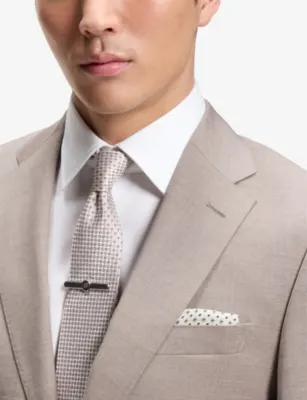 BOSS Patterned Silk Pocket Square detail 2