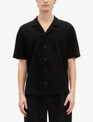 THE KOOPLES Short-Sleeve Mesh Linen and Cotton-Blend Shirt detail 3