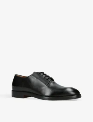 ZEGNA Torino tonal-stitching leather Oxford shoes - EUR 42.5 / 8.5 UK MEN in BLACK, additional product view 3