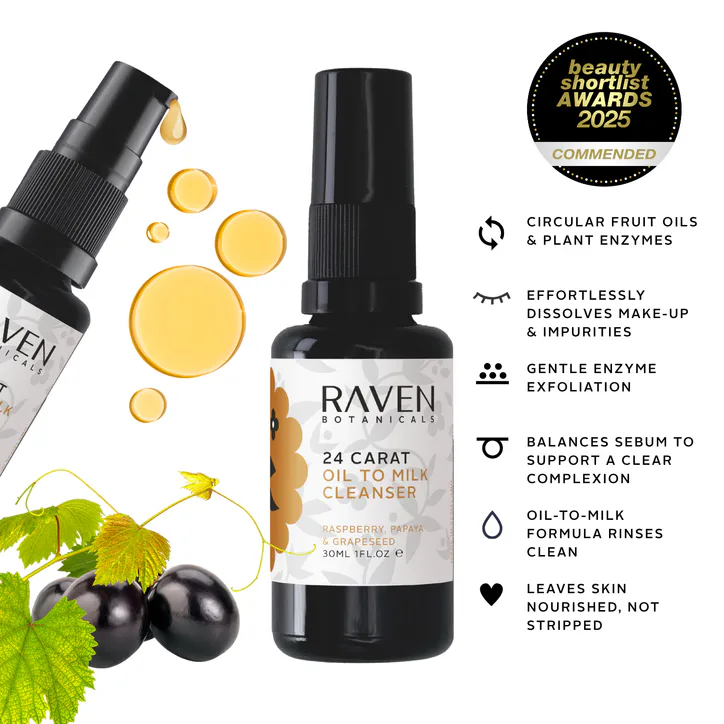 Raven Botanicals 24 Carat Cleanser 30ml detail 2