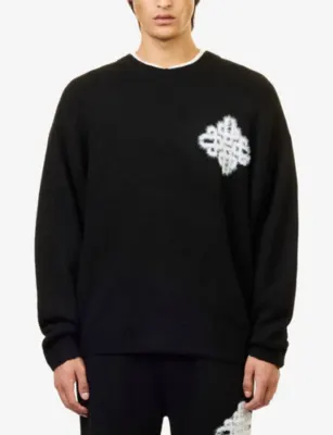 THE COUTURE CLUB Brand-Emblem Knitted Jumper detail 3