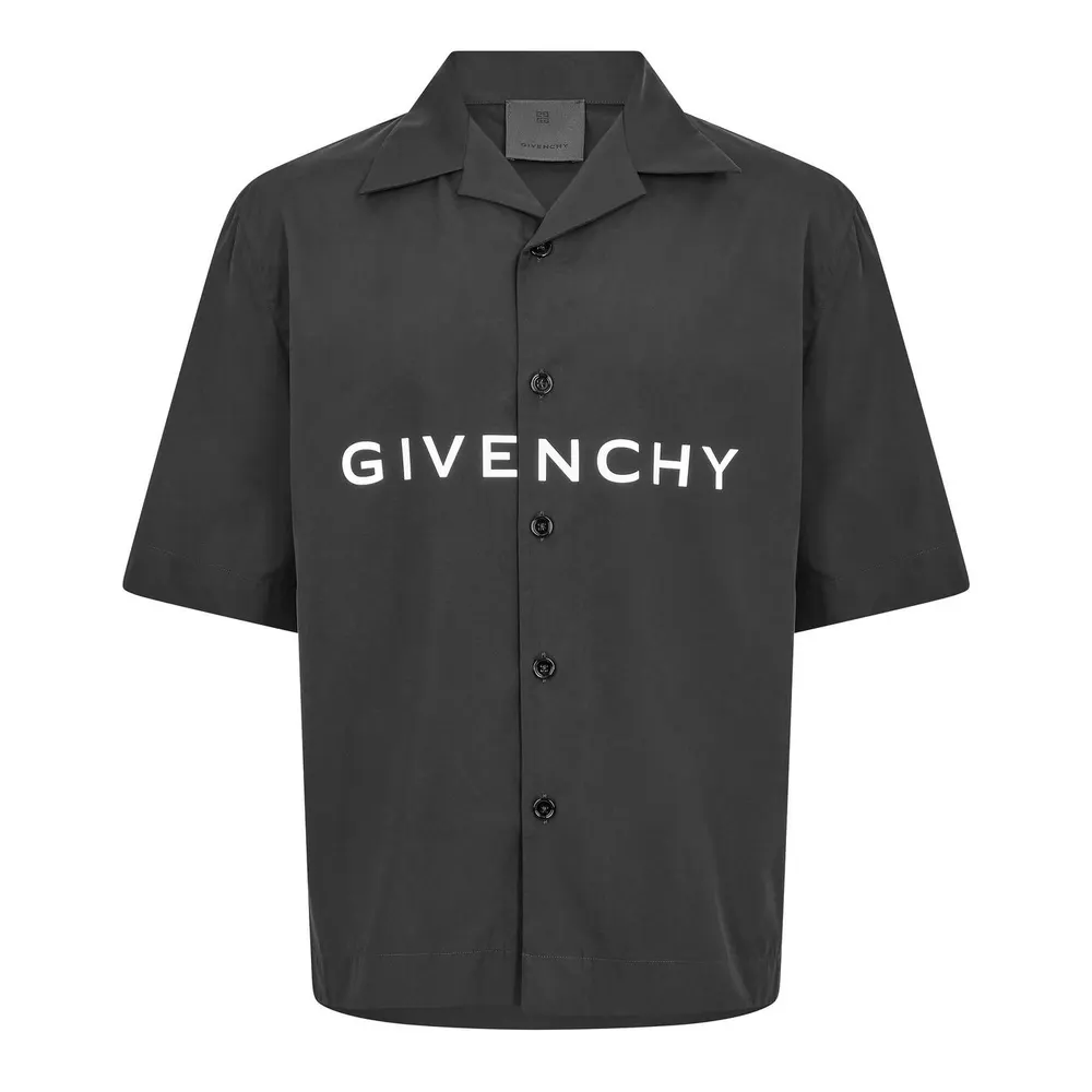 GIVENCHY Men's GIV Boxy Fit Short Sleeve Plain Shirt