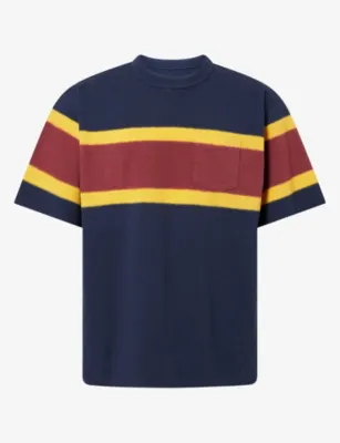 SACAI Chusen-Dyed Crew-Neck Cotton T-Shirt