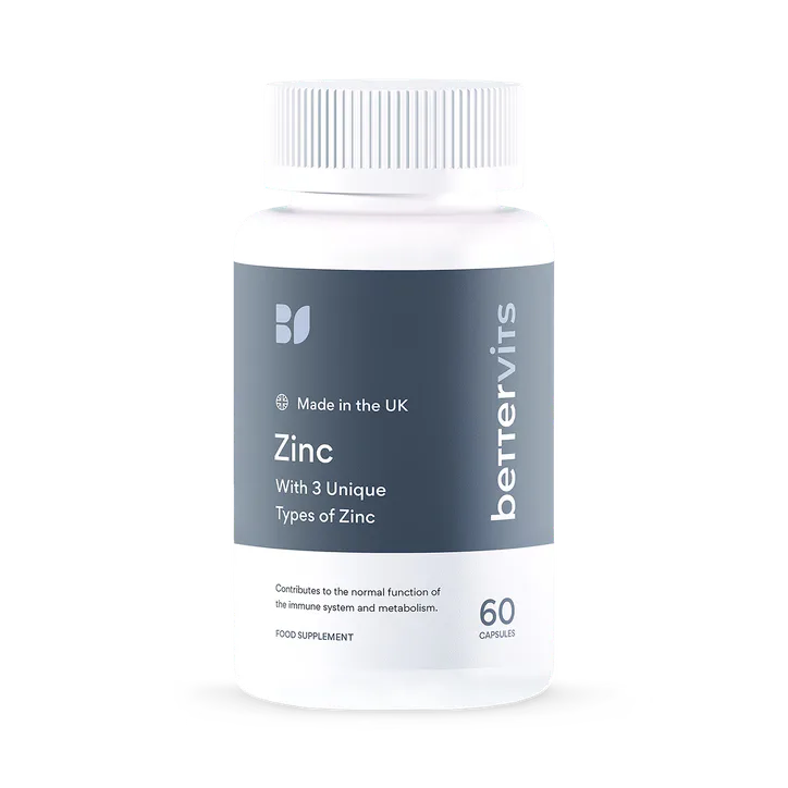 Bettervits Zinc - 3 Unique Types of Zinc 60 Capsules