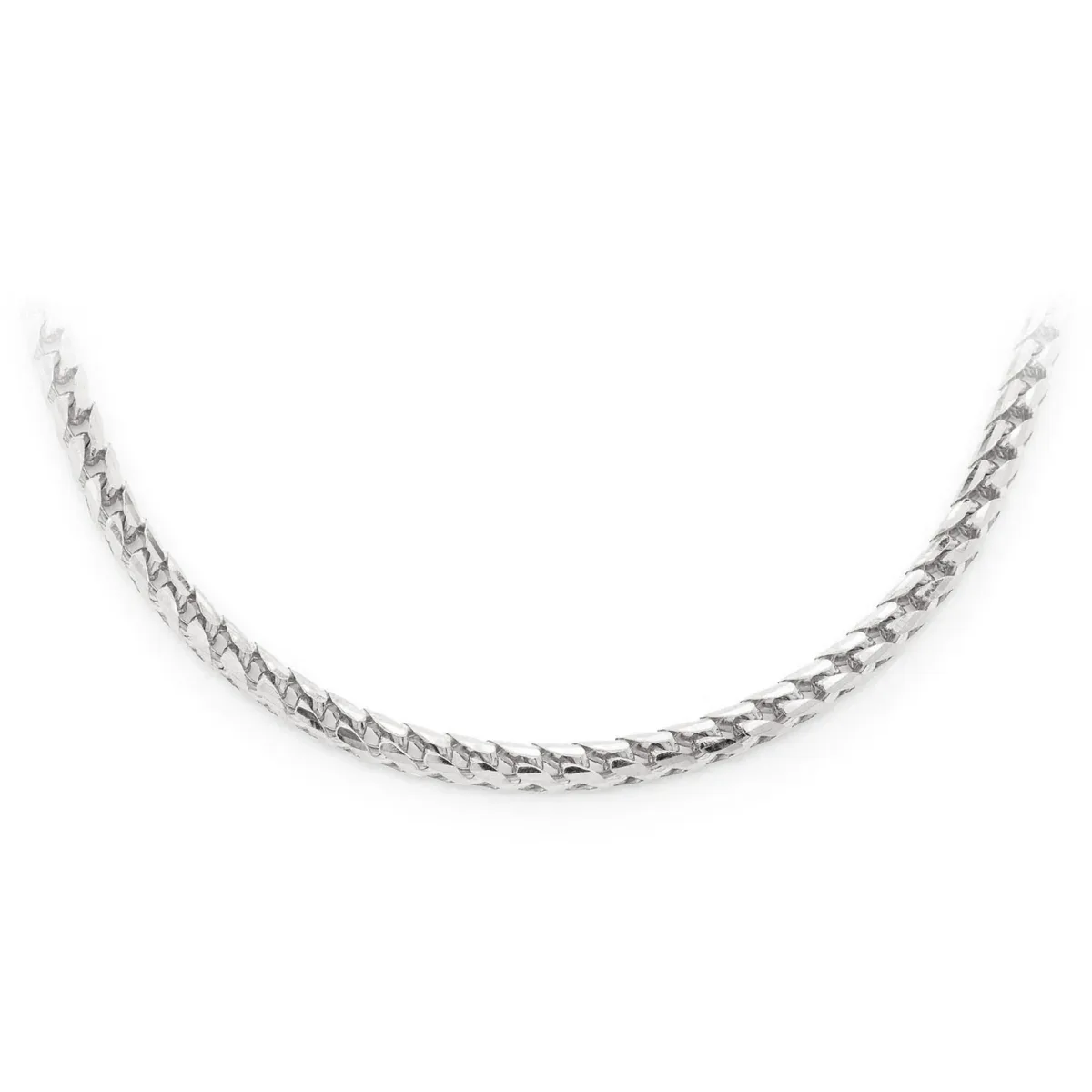 For Him Franco Gold Chain in 3.5mm / White Gold / 20" – Chain