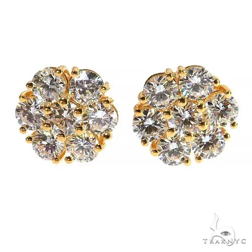 AHMED - For Him CVD 20 PT Diamond Flower Earrings (Lab) 68210 in Rose – Earrings