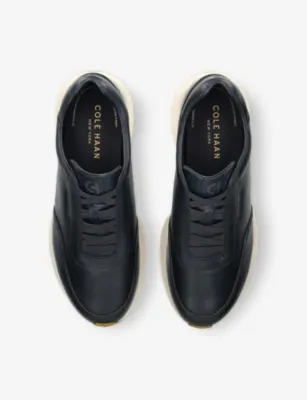 COLE HAAN Grandpro Luxe Mile Leather Trainers - EUR 43 / 9 UK MEN in NAVY, additional product view 2