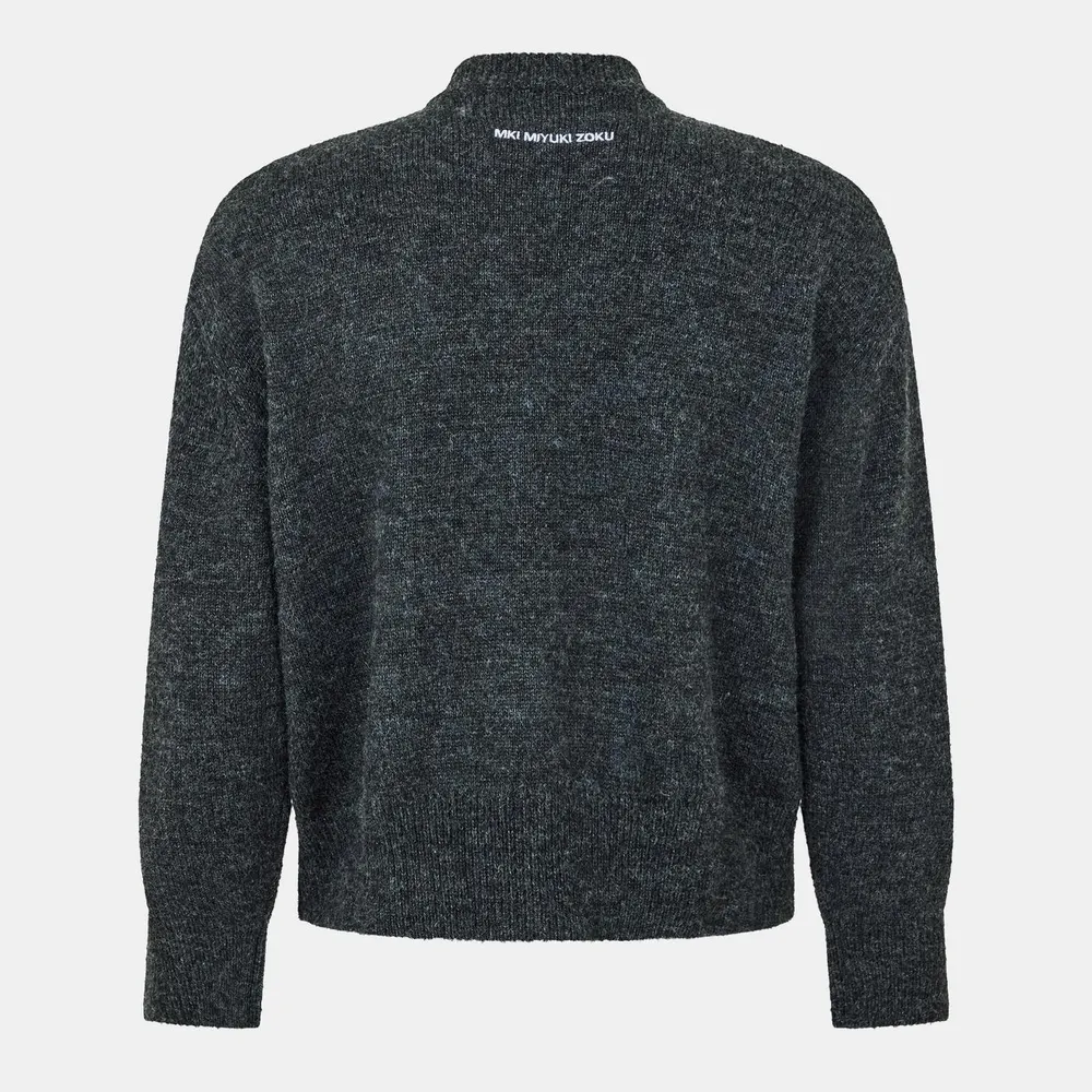 MKI MIYUKI ZOKU Men's Mohair Crew Neck Jumper detail 2