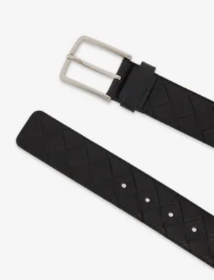 BOTTEGA VENETA Intrecciato Woven Leather Belt - 30 detail 2