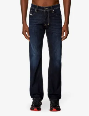 DIESEL 1985 Larkee faded-wash straight-leg stretch-denim jeans detail 3
