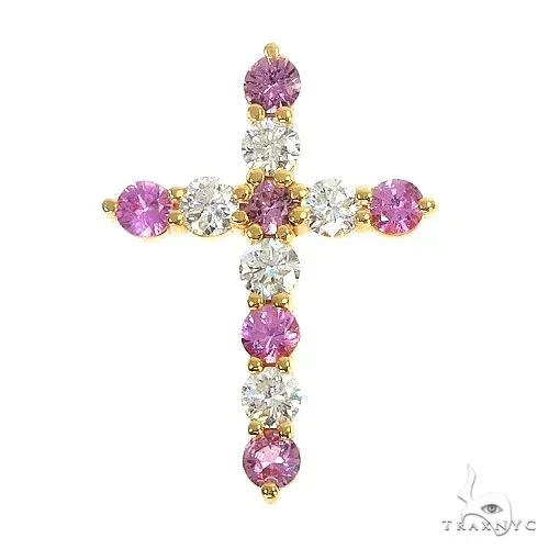 PIA - For Him GEMSTONES Majesty Sapphire Diamond Cross 66955 in Rose – Pendant