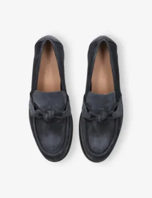 BOTTEGA VENETA Astaire Knot Suede Loafers - EUR 46 / 12 UK MEN in BLUE/DARK, additional product view 2