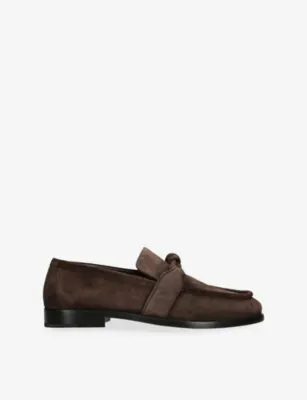 BOTTEGA VENETA Astaire Knot Suede Loafers - EUR 46 / 12 UK MEN in Dark Brown – Mens | Loafers
