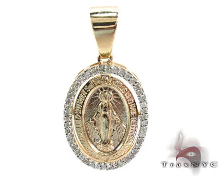 RINA - For Him FACTORY Virgin Mary Halo Diamond Pendant 28460 in Rose Gold – Pendant