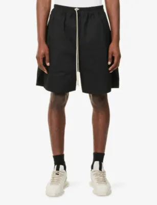 RICK OWENS Drawstring Cotton-Jersey Shorts detail 3