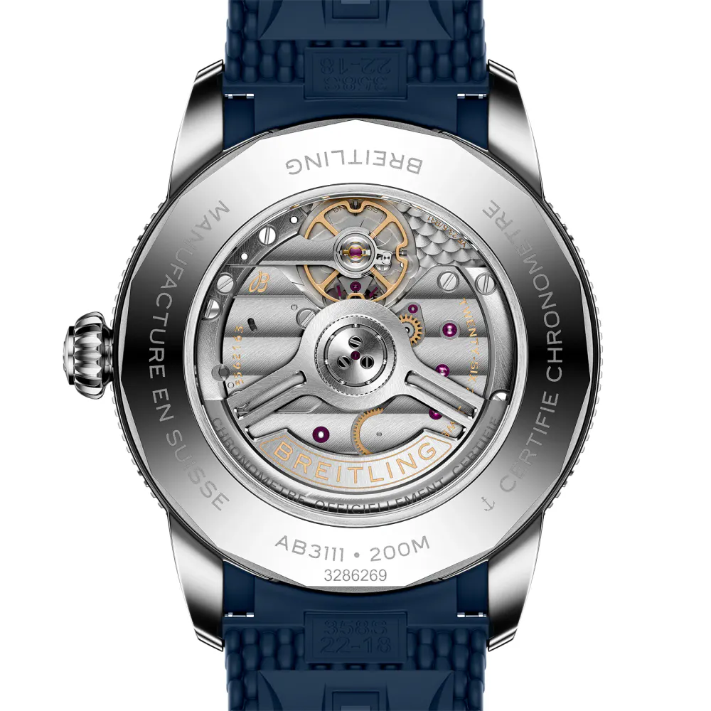 Breitling Superocean Heritage B31 Automatic 42mm Mens Watch Blue Rubber detail 2