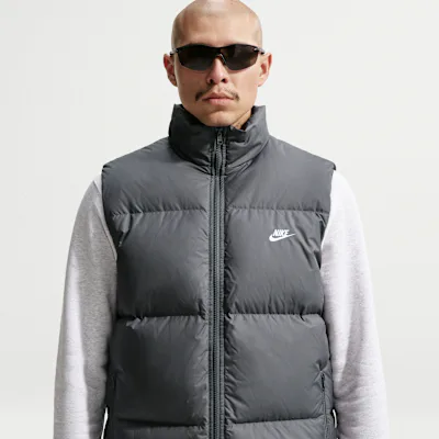 Nike Sportswear Club Men's Therma-FIT Down Puffer Vest - Iron Grey/White in Iron Grey/White – Nike men's and unisex