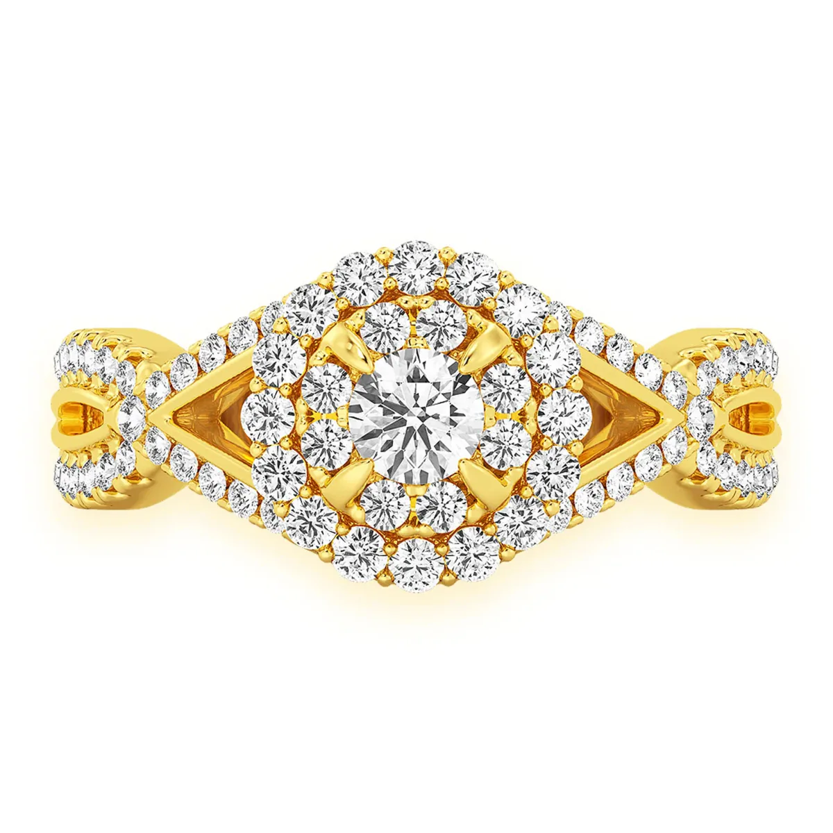 For Him Double Band Halo Diamond Ring in Rose Gold / Lab Grown Diamond – Ring