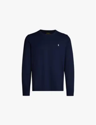 POLO RALPH LAUREN Crewneck long-sleeved cotton-jersey T-shirt