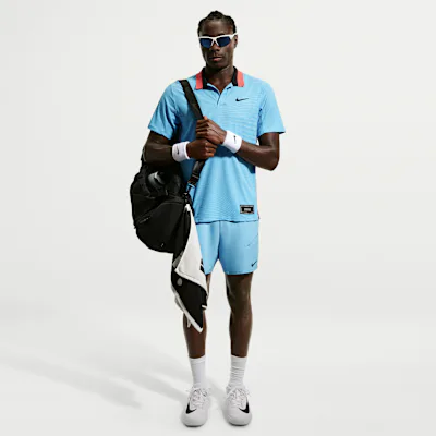 Nike NikeCourt Slam Men's Dri-FIT Tennis Shorts - Baltic Blue/Black
