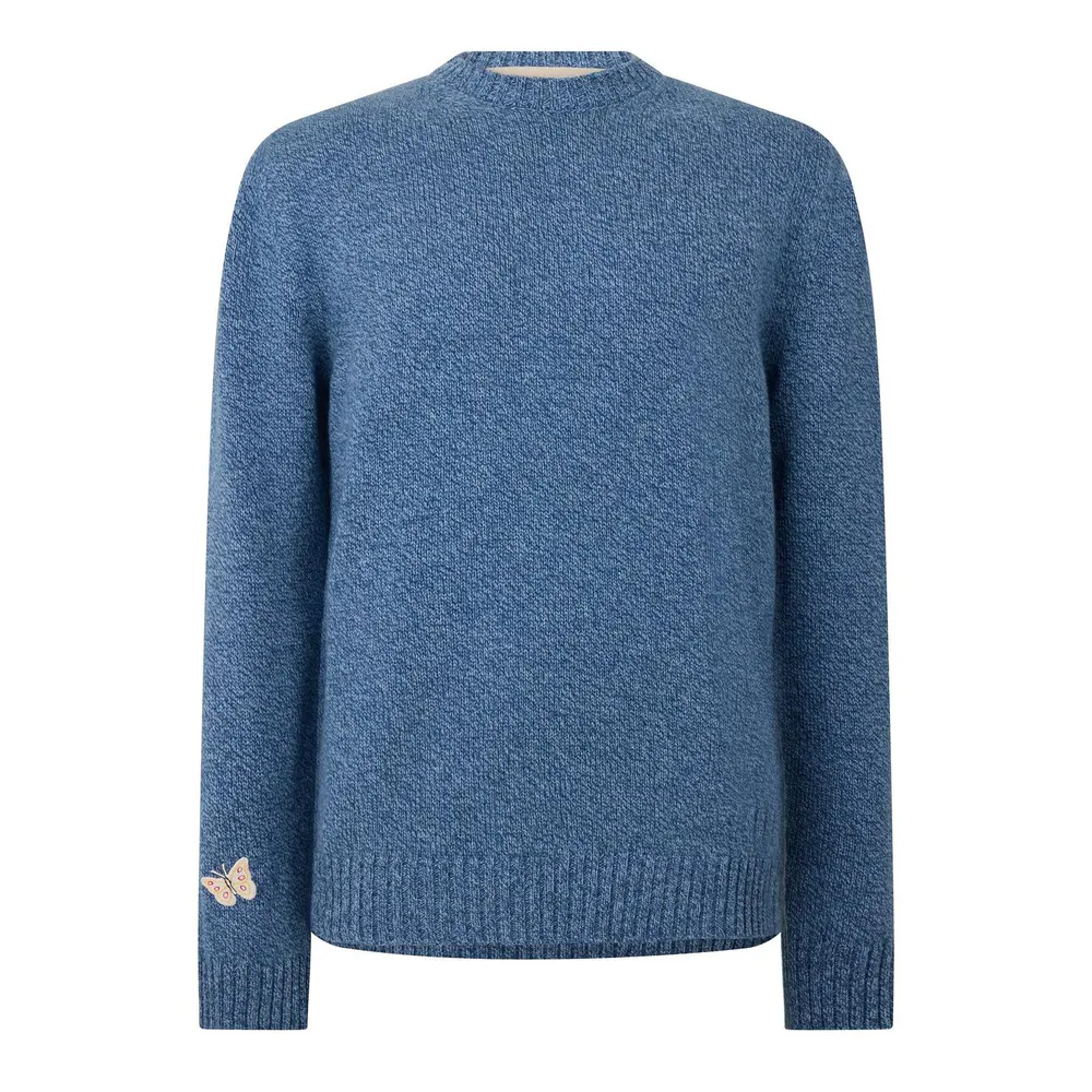 Valentino Val Butterfly Knit Sn64 in Blue Mouline – Clothing