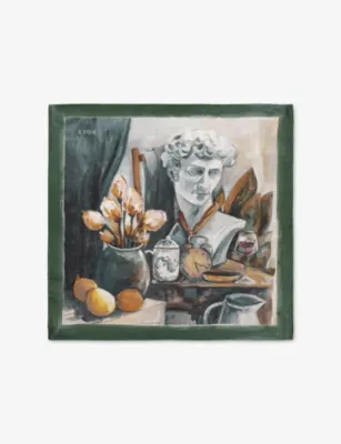ETON Painting Silk Oxford Pocket Square