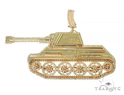 RINA - For Him CUSTOM Custom Made Tank Diamond Pendant 66320 in Rose Gold – Pendant