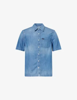 7 FOR ALL MANKIND Short-Sleeve Soft Denim Shirt