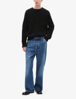 THE KOOPLES Textured Round-Neck Stretch-Wool Jumper detail 2