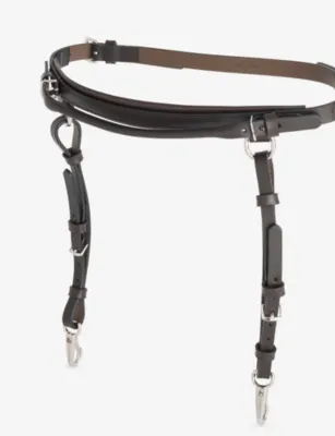 SIMONE ROCHA Tassle-Trim Leather Belt in BLACK, additional product view 3