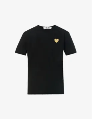 COMME DES GARCONS PLAY Logo-embroidered cotton-jersey T-shirt