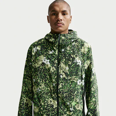 Nike ACG Five Towers Men's UV-Protective Jacket - Black Spruce/Black Spruce/Life Lime/Summit White