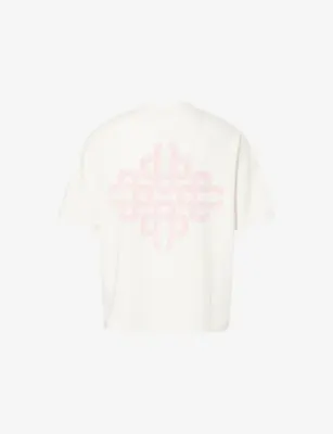THE COUTURE CLUB Emblem Slub Graphic-Print Cotton T-Shirt