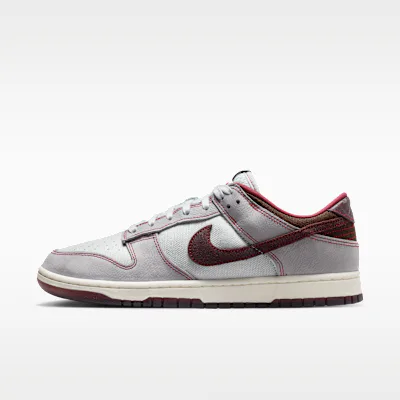 Nike Dunk Low Retro SE Men's Shoes - Pure Platinum/Wolf Grey/Team Red/Burgundy Crush