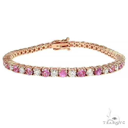 PIA - For Him GEMSTONES Pink Sapphire Diamond Majesty Tennis Bracelet 66891