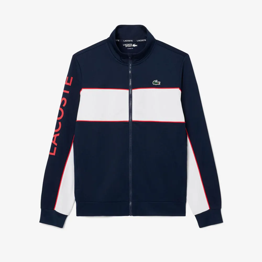 Lacoste Print Branding Zipped Tennis Sweatshirt