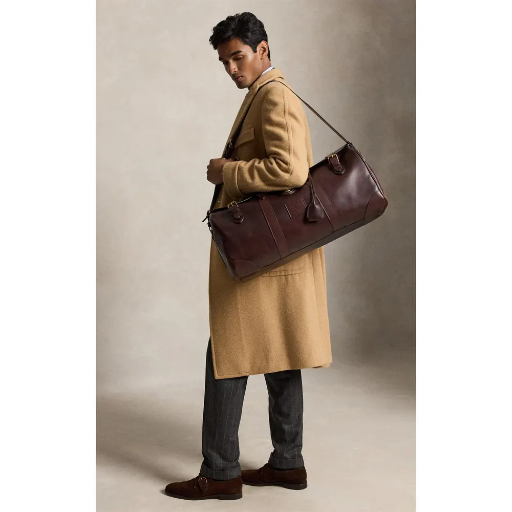 Polo Ralph Lauren Heritage Lock Leather Large Duffel Bag detail 3
