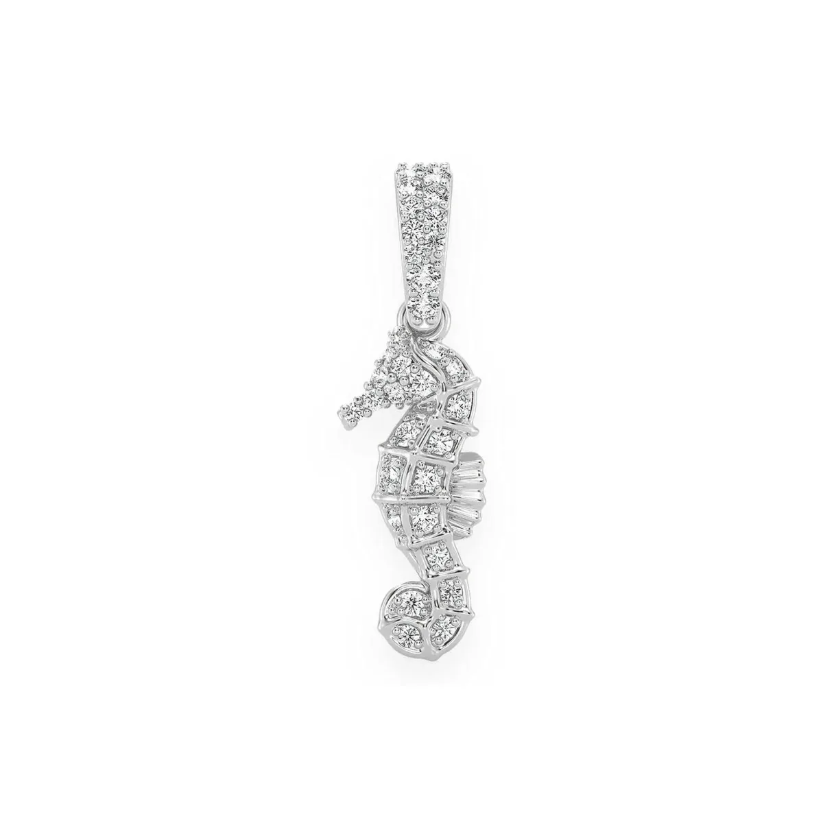 For Him Seahorse Diamond Pendant in White Gold / Natural Diamond – Pendant