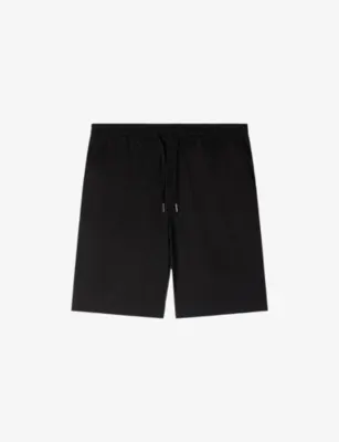 SANDRO Drawstring-waist stretch cotton-blend shorts - BEIGE detail 2