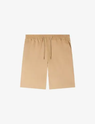 SANDRO Drawstring-waist stretch cotton-blend shorts - BEIGE