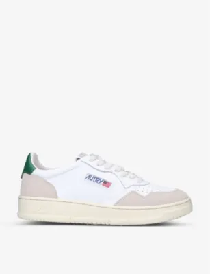 AUTRY Medalist low-top leather trainers - EUR 43 / 9 UK MEN in WHITE/COMB – Mens | Trainers | Lace up trainers