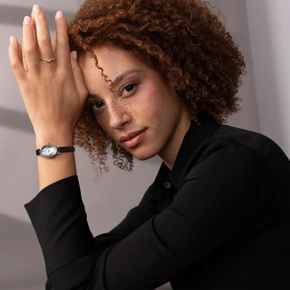 Timex Cavatina Oval Trend Watch in White/Silver, additional product view 3