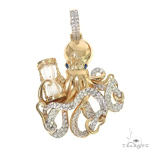 RINA - For Him CUSTOM Custom Made 14K Gold Octopus Pendant 66575 in Rose Gold – Pendant