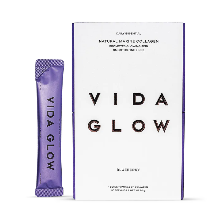 Vida Glow Marine Collagen Blueberry Food Supplement With Sweetener 30 Sachets
