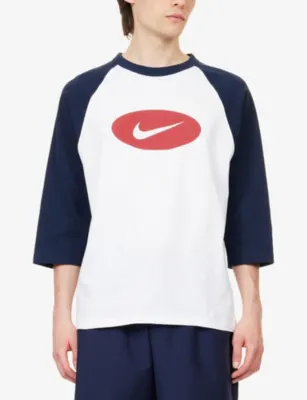 NIKE Club Logo-Print Cotton T-Shirt detail 3
