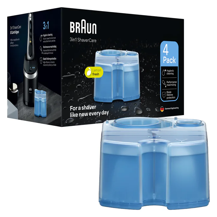 BRAUN 3in1 ShaverCare SmartCare Center Refill Cartridges, Hygienic Cleaning, 4 Pack detail 2