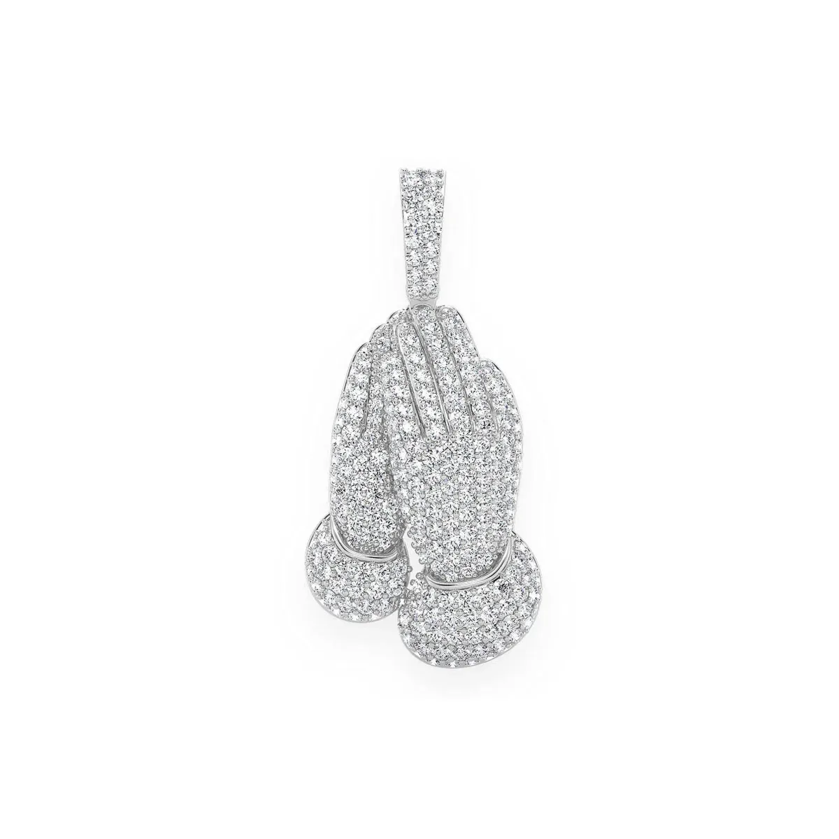For Him Prayer Hands Pendant in 1.50ctw / Rose Gold / Natural Diamond – Pendant