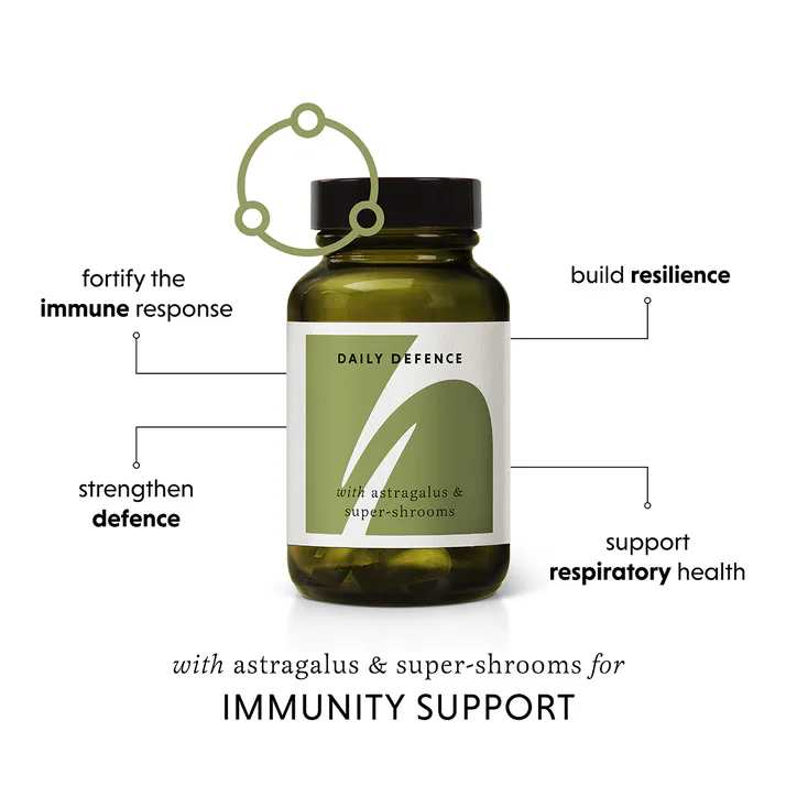 The Herbtender DAILY DEFENCE with Astragalus and Super-shrooms 60 Vegan Capsules detail 2