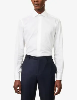 CORNELIANI Regular-Fit Classic-Collar Cotton Shirt detail 3
